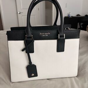 Kate Spade Cameron Black and White Satchel